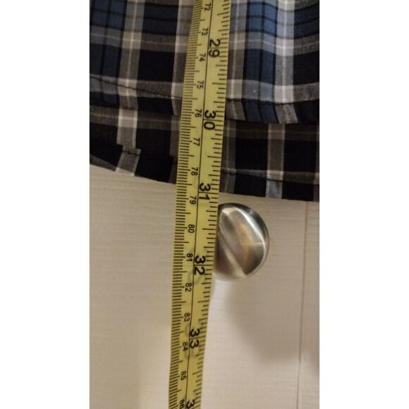 Wrangler Authentics Blue and Black Plaid short sleeve button down - Picture 4 of 6